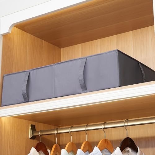 TYEERS Under Bed Storage Containers, Durable Fabric, Washable, Collapsible, Under Bed Storage Bins for Clothes, Blankets, Sheets, Shoes, 27.5x16.5x7 Inches, 6-Pack, Dark Grey - Image 5