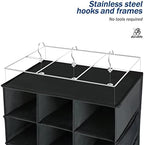 Libeder 24 Section Hanging Shoe Organizer & Storage for Closet, Black - Image 7