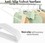 Velvet Felt Stackable Hangers 50 Pack, Thin & Space Saving, White - Image 6