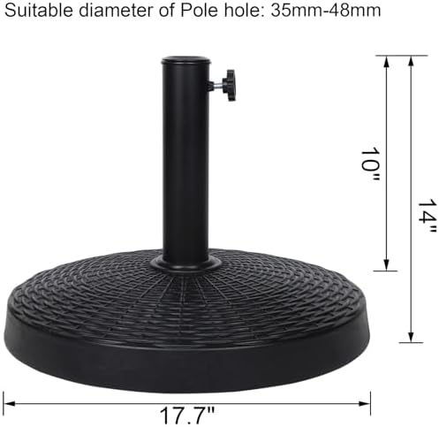 Blissun 31 lbs Heavy Duty Patio Market Umbrella Base Stand - Image 2