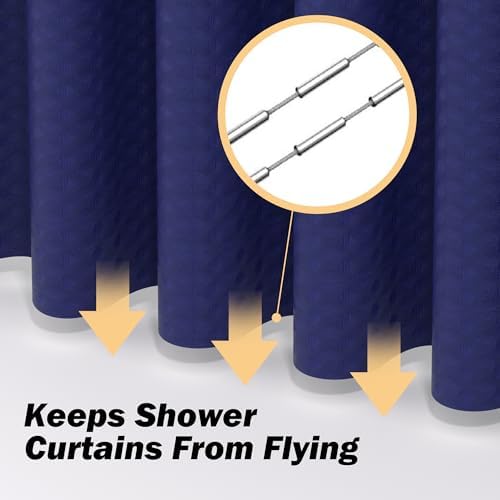 25 PCS Navyblue Bathroom Accessories Set丨Shower Curtain Bathroom Accessory - Image 6