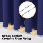 25 PCS Navyblue Bathroom Accessories Set丨Shower Curtain Bathroom Accessory - Image 6