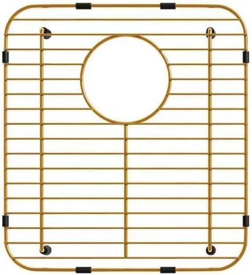 SANNO Kitchen Sink Grates Bottom Grid, Sink Bottom Grid for Kitchen, Metal Sink Grate with Rear Hole Stainless Steel Sink Protector Grid for Kitchen 13" L x 11.6" W by SANNO