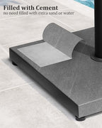 45lbs Patio Umbrella Base, Heavy Duty Stand Outdoor, White - Image 5