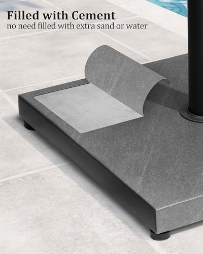 45lbs Patio Umbrella Base, Heavy Duty Stand Outdoor, White - Image 5