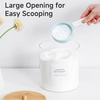 3 Pack Glass Jars and Acrylic Dryer Sheet Holder, Laundry Pods Container with Bamboo Lid and Measuring Cups for Laundry Room Organization, Powder Detergent Containers - Image 6