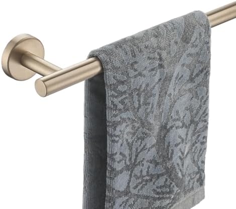 JQK Champagne Bronze Towel Bar, 20.5 Inch 304 Stainless Steel Thicken 0.8mm Towel Rack Bathroom, Towel Holder Wall Mount, Useable Length 18 Inch, TB110L18-CB by Homeimprovement
