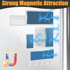 Magnetic Spice Rack for Refrigerator, 10 Pack Metal Magnetic Shelf, Moveable Spice Organizer with Hook Rack, Paper Towel Holder, Kitchenware Holder, Strong Magnetic Storage Fridge Organizer White - Image 3