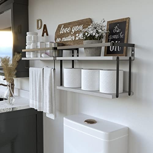 RICHER HOUSE Floating Shelves Bathroom, Wall Mounted Shelf Over Toilet - Image 5