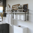 RICHER HOUSE Floating Shelves Bathroom, Wall Mounted Shelf Over Toilet - Image 5