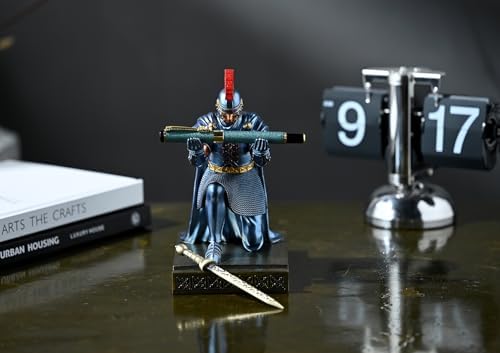 Roman Praetorian Prefect Warrior Knight Pen Holder Desk Ornament Blue - Image 4
