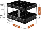 Pull Out Spice Rack Organizer for Cabinet, 3 Pack 2 Tier Sliding Spice Rack - Image 2