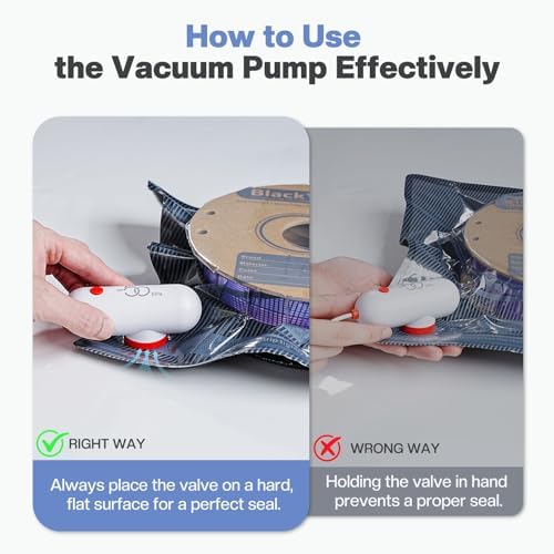 Vacbird 30pcs Filament Storage Bags Light-Proof Vacuum Storage Kit with USB Pump, 3D Printer Filament Vacuum Sealed Bags for Keeping Dry, Plus Size 32X34cm - Image 4