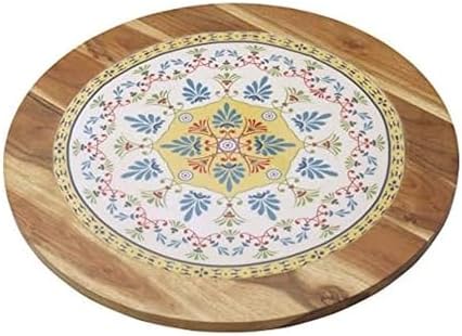 Gourmet Basics by Mikasa Vella Round Lazy Susan Platter, 18-Inch by GourmetBasicsbyMikasa
