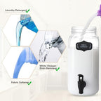 Liquid Laundry Detergent Dispenser, Three 2.2L Laundry Detergent Dispenser Glass Jar for Liquid Detergent, Fabric Softener- Laundry Soap Dispenser for Laundry Room Organization - Image 6