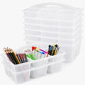 6 Pack Classroom Caddy with Handle, 6 Compartment (Clear) by Yakydesign