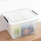 Bringer 4-Pack Large Plastic Storage Box, 50 L Wheeled Clear Storage Boxes - Image 4