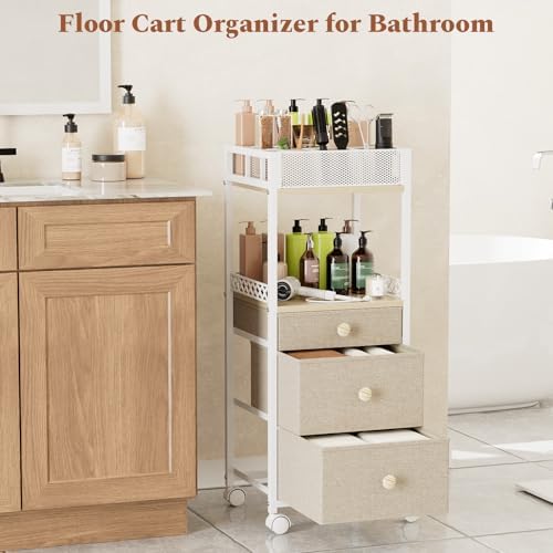 Plaviya Makeup Organizer Cart 3 Drawers for Perfume, Skin Care, Nail Polish - Image 6