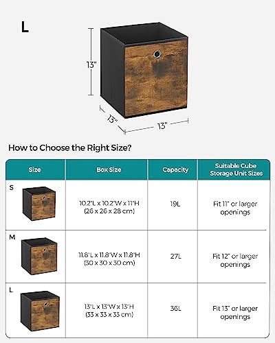 SONGMICS Storage Cubes, Set of 6, 13-Inch Foldable Closet Organizers - Image 4