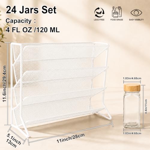 Spice Rack Organizer with Spice Jars & Labels for Countertop & Cabinet - Image 2