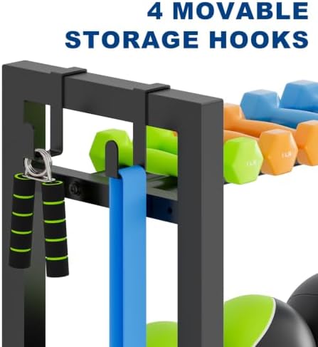 4-Tier Dumbbell Rack with Yoga Mat Holder, Home Gym Weight Rack - Image 5