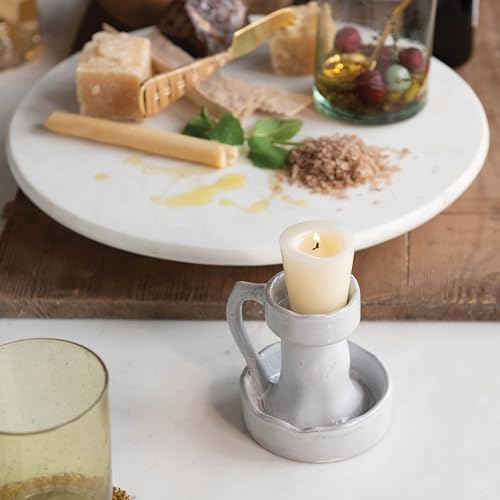 Creative Co-Op Marble Lazy Susan, White - Image 2