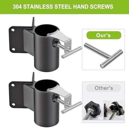 Deck Railing Umbrella Holder, Corner Mount Stand for 1-2" Poles - Image 4