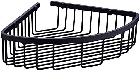 304 Stainless Steel Shower Caddy Corner Basket Shelf Bathroom Organizer Wall Mounted Storage, Matte Black Plated Finish Heavy Duty by Orhemus