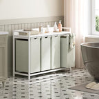 Herture Laundry Hampers with Shelf, Laundry Basket 4 Section, 4 x 15.87 Gal - Image 6