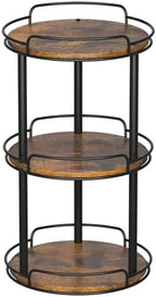 LAMU 10'' Wood Lazy Susan Turntable Organizer for Cabinet, 3 Tier Lazy Susan Spice Rack Organizer for Kitchen, Wood Turntable for Table Top, Countertop, Pantry, Bathroom by YourHome-OrganizationHelper