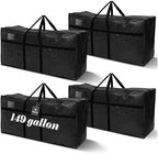 4 Pcs 149 Gallon Extra Large Moving Bags Heavy Duty Storage Bag by Clysee