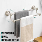 Hoimpro Double Towel Bar Towel Rack for Bathroom Wall Mount Brushed Nickel - Image 5