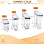 Cereal Containers Storage Set, Airtight Food Storage Container with Lid 4L/135.2oz, 2PCS BPA-FREE Plastic Pantry Organization Canisters for Rice Cereal Flour Sugar Dry Food in Kitchen - Image 6