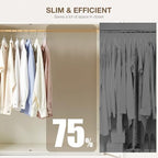 Korpai 36-Pack White Velvet Hangers with Clips Adjustable,Adult Hangers,Outfit Hanger,Heavy-Duty,Felt,Non-Slip,Space Saving, for Pants, Skirts, Suits,Coats, Dresses ect. - Image 7