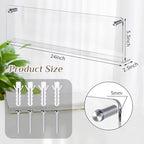 10 Pack Clear Acrylic Magazine Holder Wall, Brochure, 24 Inch - Image 2