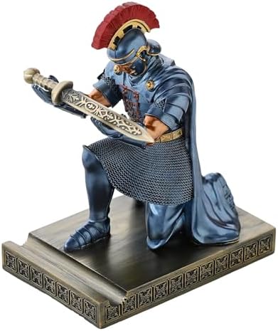 Roman Praetorian Prefect Warrior Knight Pen Holder Desk Ornament Blue by CYXStar