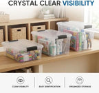 Superio 13.7 Quart Clear Plastic Storage Bin with Lid, Stackable Organizer Box, BPA-Free Storage Container for Home, Garage, School & Office, 1 Pack - Image 5