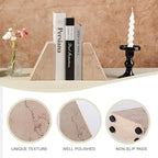 Koville Natural Stone Bookends for Shelves, Granite Book Ends for Heavy Books, Non-Slip Heavy Duty Book Stopper for CD/Movies, Decorative Bookend for Bookshelf Table Home Decor(Pink) - Image 4
