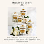 MACKENZIE-CHILDS Enamel Canister, Large, Gray-and-White Sterling Check - Image 6