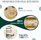 LIBWYS 12-Pack Square Glass Storage Jars with Bamboo Lids (0.6Qt/1.06Qt) - Stackable Food Containers for Pantry Organization, Coffee, Flour, Snacks, Tea | Kitchen Canisters Set - Image 5