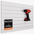 FRAYSCENT Slat Wall Paneling Garage Slat Wall Storage Systems Slatwall Panels Power Tool Organizer Wall Mount, PVC Garage Storage & Organization Products Slate Board (White, 4ft x 2ft) by FRAYSCENT