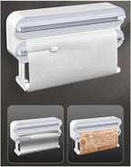Magnetic Foil and Plastic Wrap Organizer, Magnetic Aluminum Foil Dispenser, Magnetic Wrap and Foil Cutter with Cutter for Wrap, Foi & Parchment. Clean Cuts Every Time. (B) - Image 7