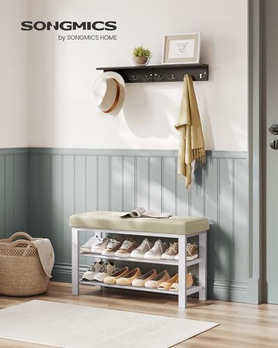 SONGMICS Shoe Bench, Entryway Bench with Cushion, Space-Saving - Image 2