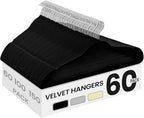 SONGMICS Velvet Hangers 60 Pack, Non-Slip, Heavy-Duty, Space-Saving by SONGMICSbySONGMICSHOME