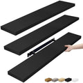 Sorbus Floating Shelves for Wall Storage (35 Inch, 3 Pack, Black) by Sorbus