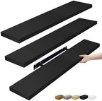 Sorbus Floating Shelves for Wall Storage (35 Inch, 3 Pack, Black) by Sorbus