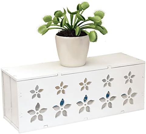 Large Cable Management Box, Cord Organizer Box with Lid for TV Wires, Computer, Router, USB Hub and Under Desk Power Strip 14.17 x 4.72x 5.31 inch by Alunsito