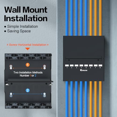 8 Port Blank Keystone Patch Panel Shielded Compatible with LC/SC/ST/FC/USB/HDMI Keystone Jack for Desk Mount Home Ethernet Termination Box - Image 7