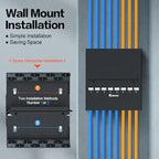 8 Port Blank Keystone Patch Panel Shielded Compatible with LC/SC/ST/FC/USB/HDMI Keystone Jack for Desk Mount Home Ethernet Termination Box - Image 7