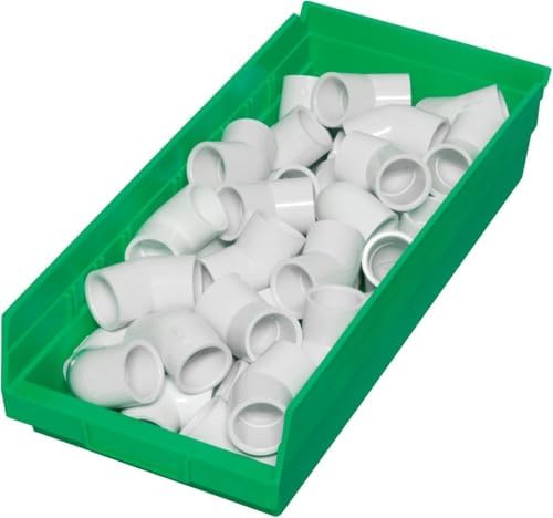 Akro-Mils 30158 Heavy Duty Plastic Shelf Bins, 18"x 8"x 4", Green, 12-Pack - Image 6